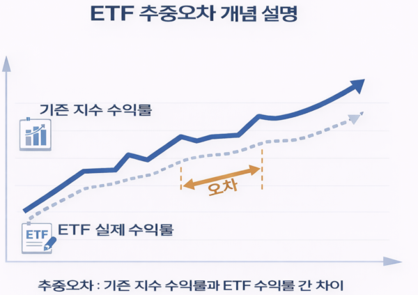 ETF 추종오차 개념과 지수 수익률 비교 설명